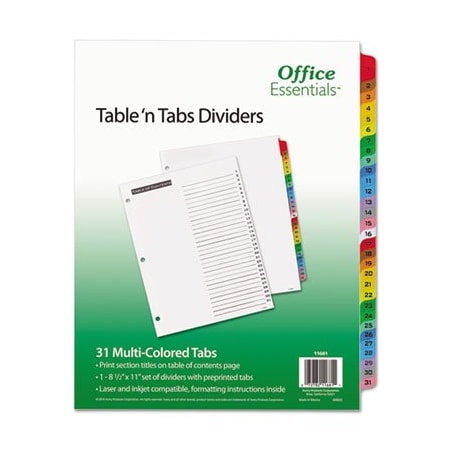 Avery Dennison INDEX, BNDR, 1-31, COL 11681